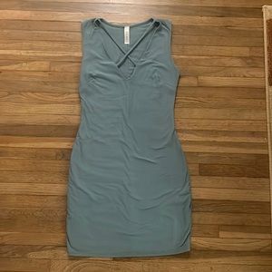 Blue/green sleeveless dress